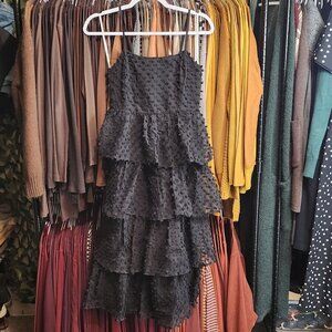 Lulu's Black Midi Dress